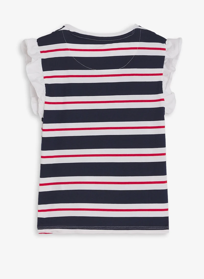 جس Infant Striped Crew Neck T-Shirt